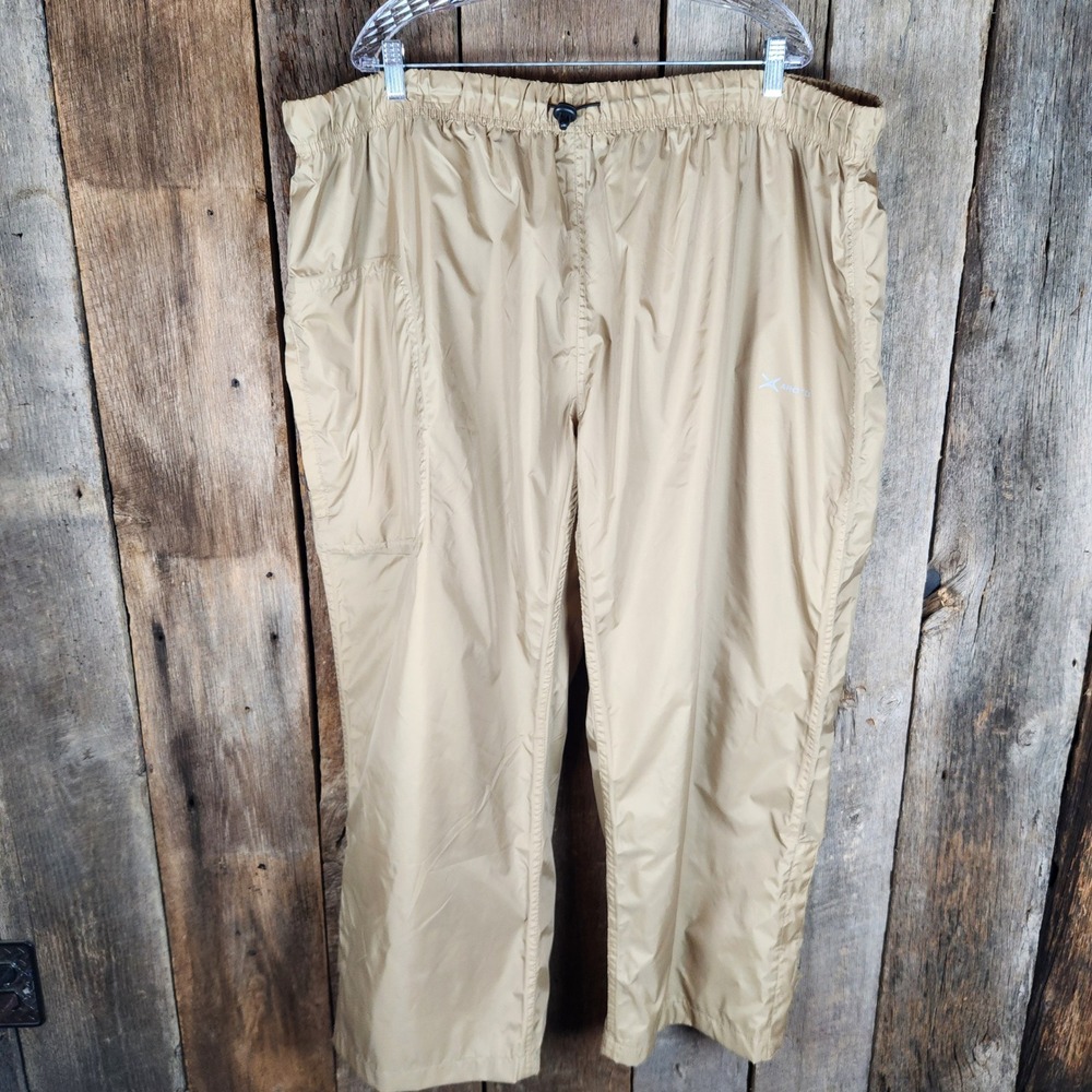 Arctix Mens 4XL Rain Pants Tan Khaki Waterproof Outdoor Hiking Cargo 52-54W‎ 30L